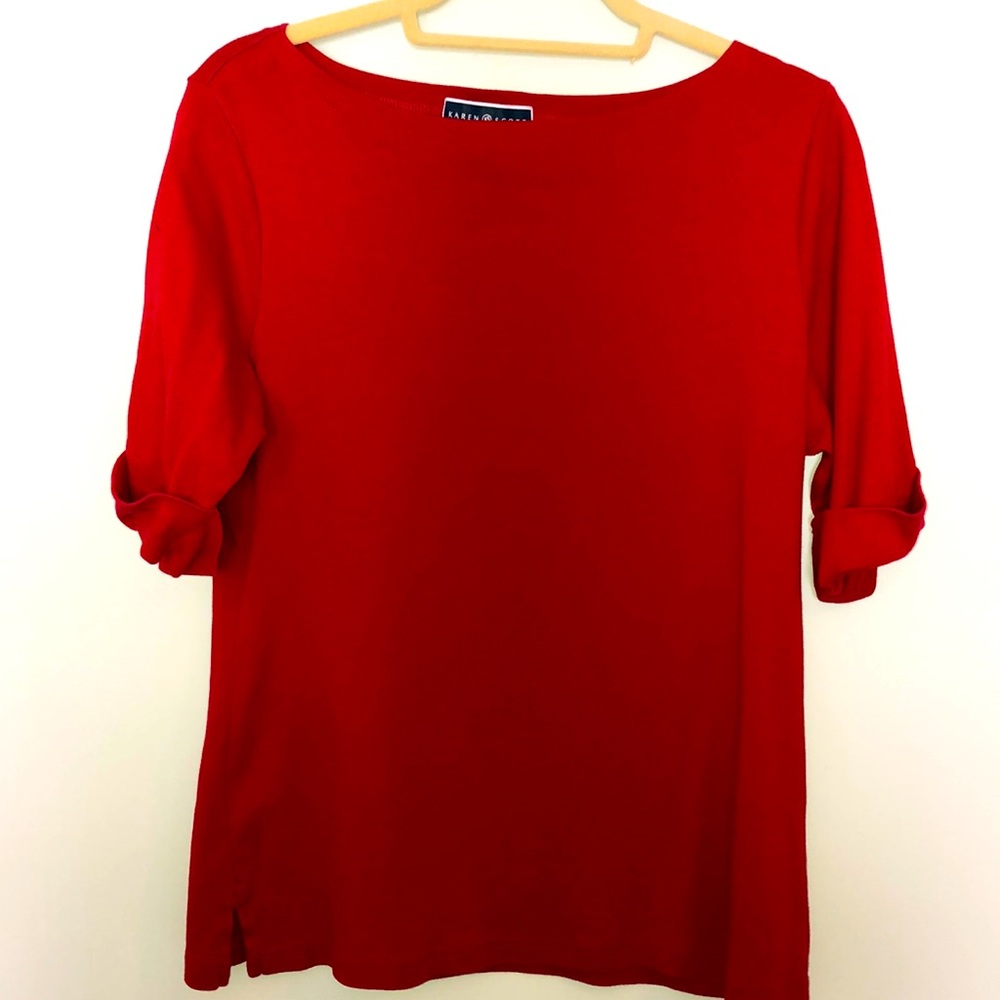 Karen Scott cuff sleeve top